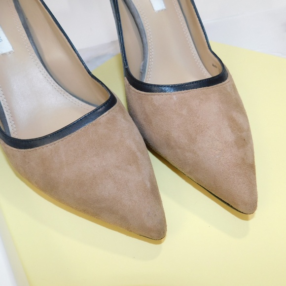 Diane Von Furstenberg suede patchwork point toe - Picture 4 of 7